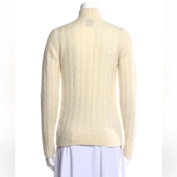 GANNI // Cutout cable-knit alpaca-blend turtleneck sweater - Picture 3 of 7